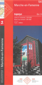 Topografische kaart NGI 54 Marche-en-Famenne | 1:50.000 - ISBN 9789462356245