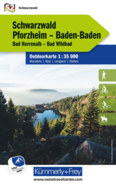 Wandelkaart Schwarzwald, Pforzheim, Baden-Baden | Kümmerly & Frey 52 | 1:35.000 | ISBN 9783259300435