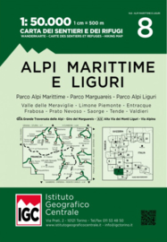 Wandelkaart  Alpi Marittime e Liguri | IGC nr. 8 | 1:50.000 | ISBN 9788896455630