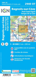 Wandelkaart Bagnols-sur-Cèze, Pont-St-Esprit, Forêts de Valbonne et de Méjannes | Ardeche | IGN 2940OT - IGN 2940 OT | ISBN 9782758546610