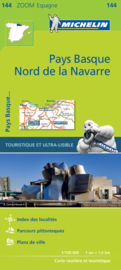 Fietskaart - wegenkaart  Spaanse Pyreneeën West - Pyrénées Occidentales| Michelin 144  | 1;150.000 | ISBN 9782067218109