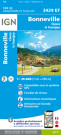 Wandelkaart Bonneville, Cluses, Boëge, St.-Jeoire |  IGN 3429ET - IGN 3429 ET | ISBN 9782758553052