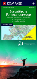 Wandelkaart Europese Langeafstandsroutes | Kompass 2562 | ISBN 9783991545323