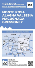 Wandelkaart Monte Rosa -Alagna - Macugnaga | IGC nr. 109 | 1:25.000 | ISBN 9788896455654
