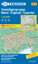 Wandelkaart Venedigergruppe / Matrei / Virgental / Tauerntal  | Tabacco | 1:25.000 | ISBN 9788883151309