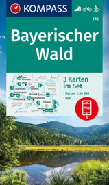 Wandelkaart Bayerischer Wald - 3 delige set | Kompass 198 | 1:50.000 | ISBN 9783991210658