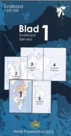 Topografische kaart Spitsbergen ZW  Blad 1 | Norsk Polarinstitutt | 1:250.000 | ISBN 7046660088753