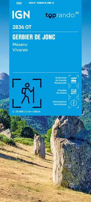 Wandelkaart Fay-sur-Lignon, le Monastier-sur-Gazeille, Mont Mézenc, Mont-Gerbier-de-Jonc  | Ardeche | IGN 2836 OT - IGN 2836OT | ISBN 9782758557463