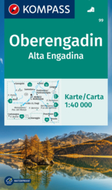 Wandelkaart Oberengadin - Alta Engadina | Kompass 99 | 1:40.000 | ISBN 9783991218074