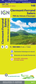 Wegenkaart - Fietskaart Clermont - Ferrand - Mauriac | Auvergne / Cantal | IGN 148 | ISBN 9782758547648