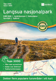 Wandelkaart Langsua - Huldreheimen - Beitostølen | Nordeca 3002 | 1:50.000 | ISBN 7046660030028