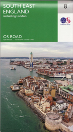 Wegenkaart Zuidoost Engeland | Ordnance Survey road map 8 | 1:250.000 | ISBN 9780319263808
