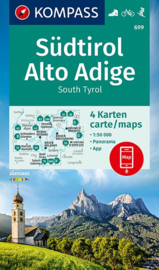 Wandelkaart - Fietskaart Zuid Tirol - Südtirol - Alto Aldige | Kompass 699 | 4-delige set ! | 1:50.000 | ISBN 9783990448564
