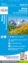 Wandelkaart Meije, Pelvoux | NP Ecrins | IGN 3436 ET - IGN 3436ET | ISBN 9782758545606