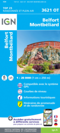 Wandelkaart Belfort - Montbeliard | Vogezen | IGN 3621 OT - IGN 3621OT | ISBN 9782758550402