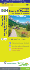 Wegenkaart - fietskaart Grenoble - Mont Blanc- Chambéry - Annecy | Rhône Alps / Haute-Savoie | IGN 151 | ISBN 9782758547655