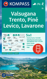Wandelkaart Valsugana - Trentino Levico Lavarone | Kompass 75 | 1:50.000 | ISBN 9783991214724