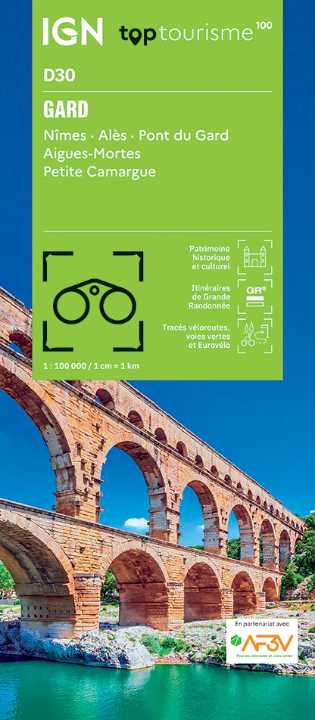 Wegenkaart - fietskaart Gard - Nîmes Alès Pont du Gard Aigues-Mortes | IGN D30| ISBN 9782758553335