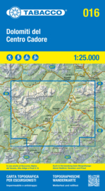 Wandelkaart Dolomiti dei Centro Cadore | Tabacco 16 | 1:25.000 | ISBN 9788883151682