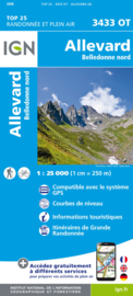 Wandelkaart Allevard, Pontcharra, La Rochette, Belledonne | IGN 3433OT - IGN 3433 OT | ISBN 9782758552352