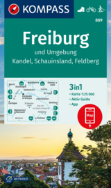 Wandelkaart 889 Freiburg und Umgebung - met stadsplattegrond | 1:25.000 | Kompass 889 | ISBN 9783991540854