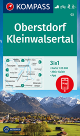 Wandelkaart Oberstdorf , Kleinwalsertal | Kompass 03 | 1:25.000 | ISBN 9783991210320