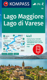 Wandelkaart  Lago Maggiore - Lago di Varese | Kompass 90 | 1:50.000 | ISBN 9783991215684