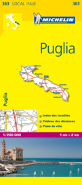 Wegenkaart Puglia nr. 363 | Michelin | 1:200.000 | ISBN 9782067127258