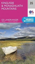 Wandelkaart Kingussie & Monadhliath mountains | Ordnance Survey 35 | ISBN 9780319261330