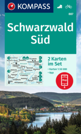 Wandelkaart Schwarzwald Süd |  2-delige set - Kompass 887 | 1:50.000 | ISBN 9783991214571