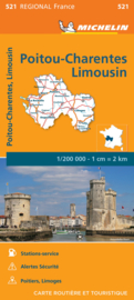Wegenkaart Poitou Charentes 2023 | Michelin 17521 | 1:200.000 | ISBN 9782067258501