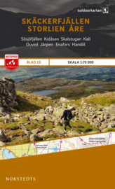 Wandelkaart Skäckerfjällen-Storlien-Åre | Norsteds 10 | 1:75.000 | ISBN 9789113068237