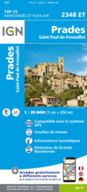 Wandelkaart Prades, Sournia, Vinca, St.Paul-de-Fenouillet | Pyreneeën |  IGN 2348ET - IGN 2348 ET | ISBN 9782758545361