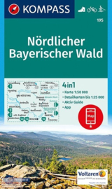 Wandelkaart Nördlicher Bayerischer Wald | Kompass 195 | 1:50.000 | ISBN 9783990443071