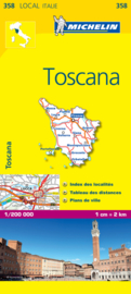 Wegenkaart - Fietskaart Michelin Toscane 358 | 1:200.000 | ISBN 9782067127203