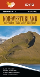 Wegenkaart Nordvesturland - Noordwest IJsland | Ferdakort nr. 1| 1:250.000 | ISBN 9789979674214