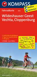 Fietskaart Wildeshauser Geest, Vechta , Cloppenburg |  Kompass 3012 | 1:70.000 | ISBN 9783850265515