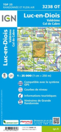 Wandelkaart Luc-en-Diois, Valdrôme, Col de Cabre | Drome | IGN 3238OT - IGN 3238 OT | ISBN 9782758539827
