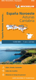 Wegenkaart Asturias - Cantabria - Oviedo - Santander | Michelin 572 | ISBN 9782067184121