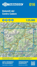 Wandelkaart Dolomiti dei Centro Cadore | Tabacco 16 | 1:25.000 | ISBN 9788883151682