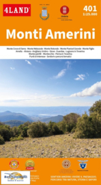 Wandelkaart Monti Amerini  | 4Land - CS 401 | 1:25.000 | ISBN 9791280496164