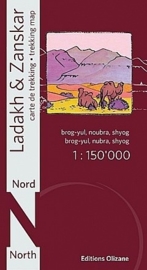 Trekkingmap India - Ladakh Zanskar - Noord | Editions Olizane | ISBN 9782880863678