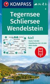 Wandelkaart Tegernsee - Schliersee - Wendelstein | Kompass 8 | 1:50.000 | ISBN 9783991212119