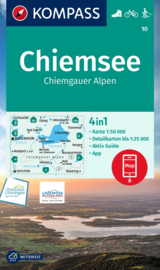 Wandelkaart Chiemsee , Simssee |  Kompass 10 | 1:50.000 | ISBN 9783991216391
