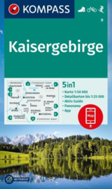 Wandelkaart Kaisergebirge | Kompass 9 | 1:50.000 | ISBN 9783991215677