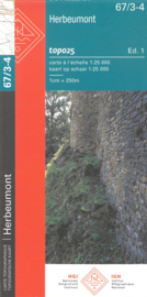 Topografische kaart Belgie NGI 67 / 3-4 Herbeumont  | 1:25.000 - ISBN 9789462355576