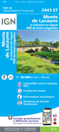 Wandelkaart Monts de Lacaune, La Salvetat - sur - Agout, PNR du Haut Languedoc | Languedoc | IGN 2443ET - IGN 2443 ET | ISBN 9782758543459