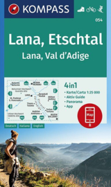 Wandelkaart Lana - Etschtal | Kompass 054 | 1:25.000 | ISBN 9783990446201