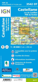 Wandelkaart Castellane Lac de Castillon - PNR du Verdon | Provence | IGN 3542OT - IGN 3542 OT