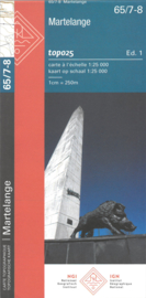 Topografische kaart Belgie NGI 65 / 7-8  Martelange | 1:25.000 - ISBN 9789462355088